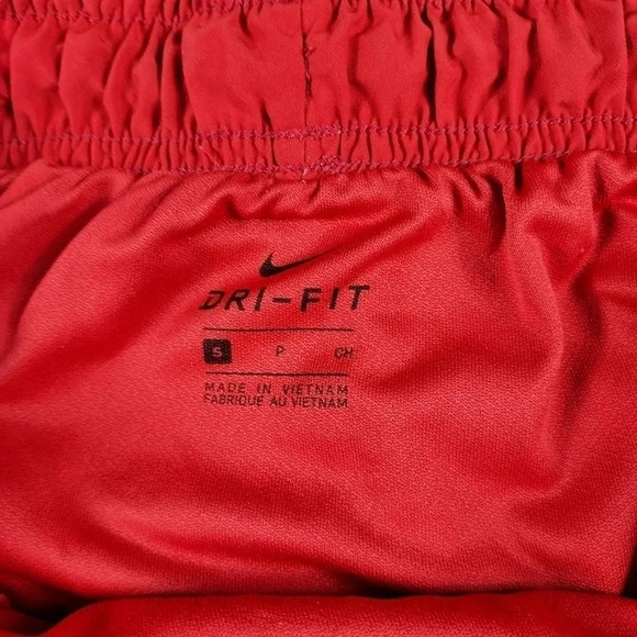 Nike Dri-Fit Red & White/Black Running Womens Shorts Small  Integrated Underwear - Picture 4 of 9